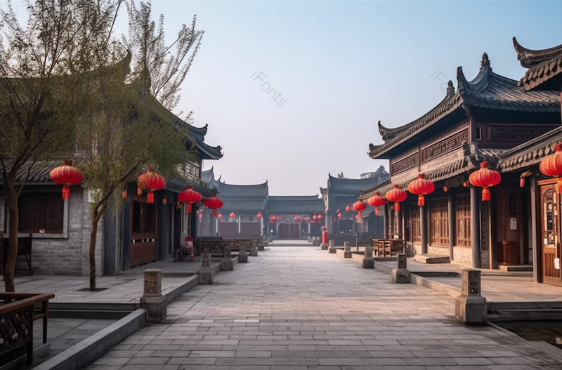 古镇道路建筑物实拍摄影图,高清,摄影图,摄影图片,图片大全,摄影图免费下载